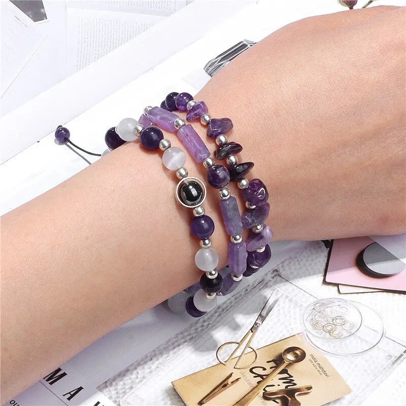 Bracelet en pierre de guérison pour la purification du corps, le yoga et la méditation.