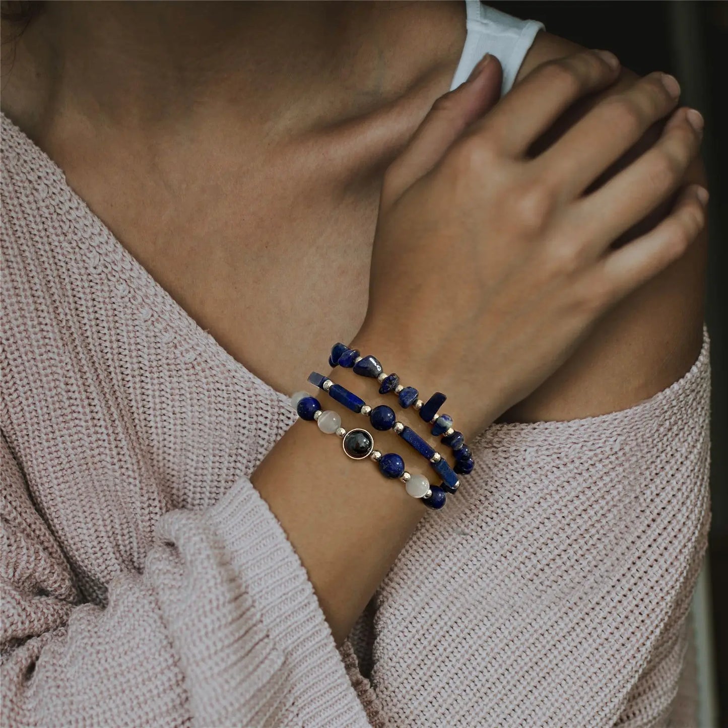 Bracelet en pierre de guérison pour la purification du corps, le yoga et la méditation.