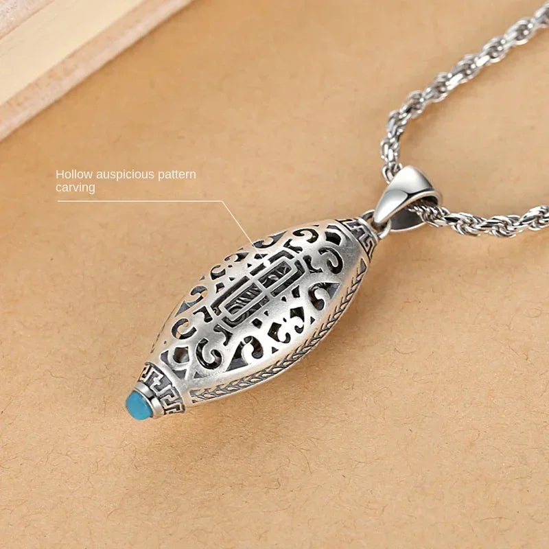 Collier de la présidence de Bouddha avec écriture rotative à six caractères comme roue de prières