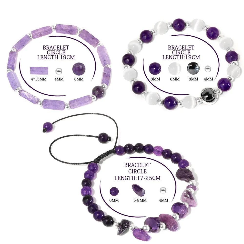 Bracelet en pierre de guérison pour la purification du corps, le yoga et la méditation.